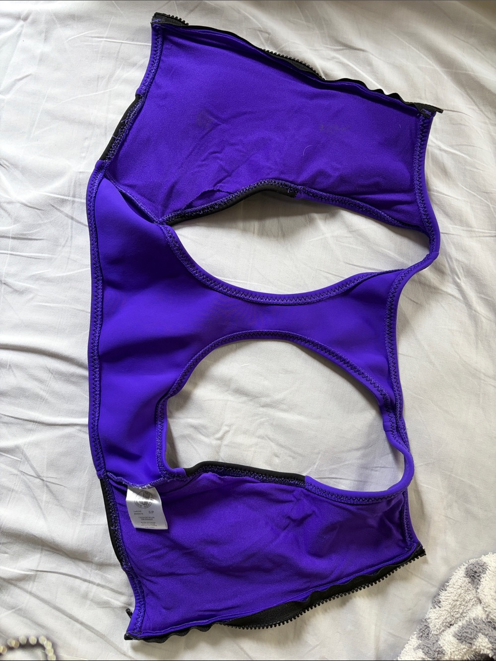 Body Glove Purple and Black Zip-Front Swim Top - Picture 3 of 3